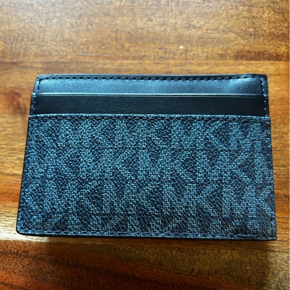 Michael Kors Blue Monogrammed Bi-fold Wallet, Brand NEW - Picture 5 of 6